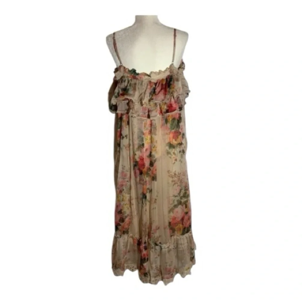 Stellah Spaghetti Strap Floral Tiered Ruffle Midi Dress - Picture 3 of 9